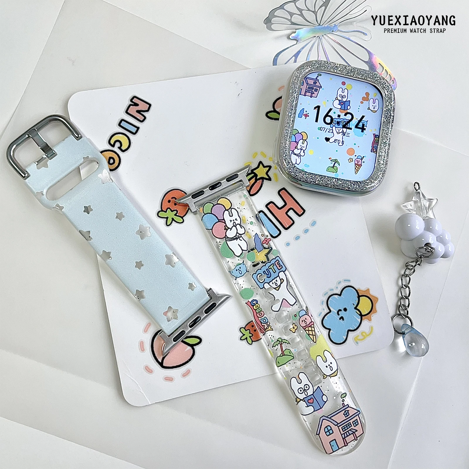 

Color matching printed watch strap for Apple Watch 11 10 9 8 7 Band Replaceable Bracelet for iWatch 42mm 41mm 40mm Watchband