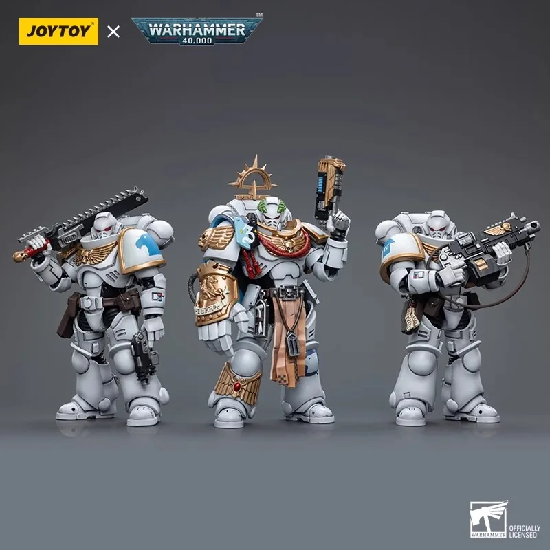 

Подлинная JOYTOY Warhammer 40k 1/18, аниме-фигурки, космическая морская пехота, белые конмулы, капитан Messinius, интерксессуары, модель игрушки