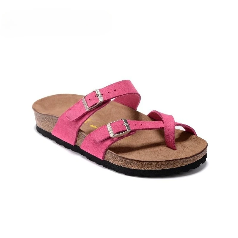 

high quality Fashionable casual cork-soled outdoor slippers with toe space, suitable for men and women, perfect for beaches and