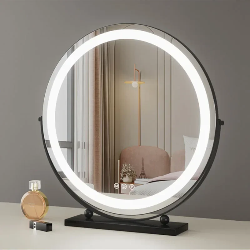 

Small Nordic Makeup Mirror Nightstand Macrame Anti Round Funky Frame Led Makeup Mirrors Aesthetic Espelhos Home Decorations