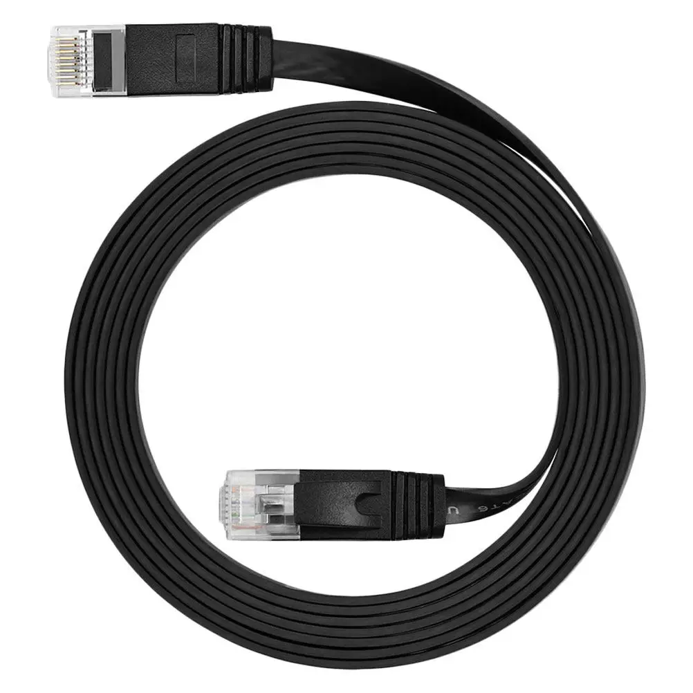 

Плоский Ethernet-кабель Cat6, 15 метров, патч-корд для роутера, модема, компьютера, ноутбука, игр, стриминга, сетевых подключений