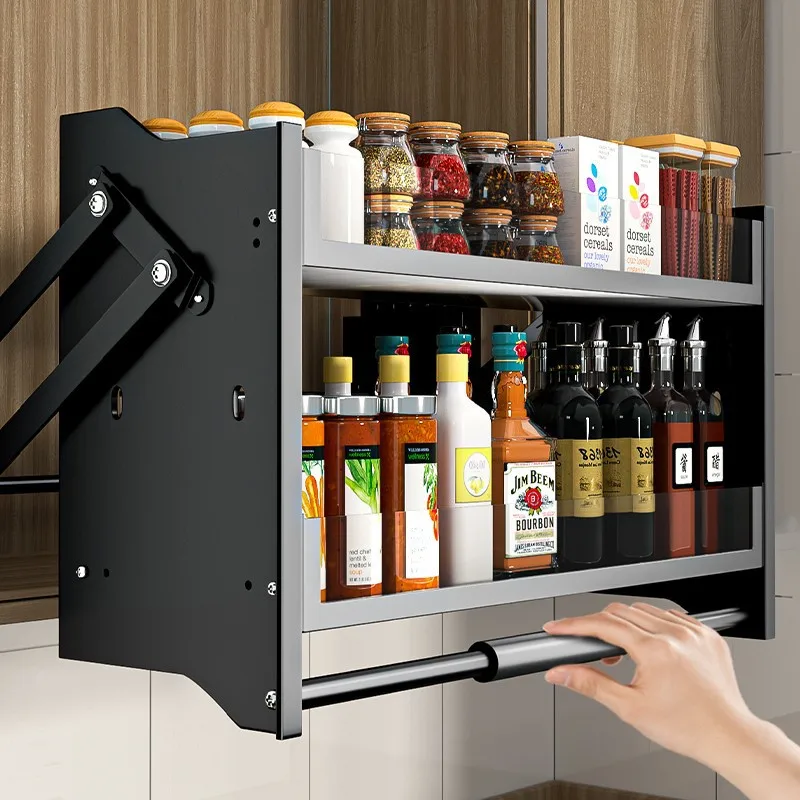 سحب أسفل الرف المطبخ رفع سلة المنظم مجلس الوزراء سلة أوتوماتيكية سلة المصعد #6