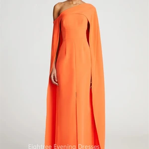 Partykleider mit Schulter für Frauen, Abschlusskleider, Abschlusskleid, bescheidene Ärmel und orangefarbene Kleidung 8 Hauptverkäufe Laranja Abschlusskleid - №5