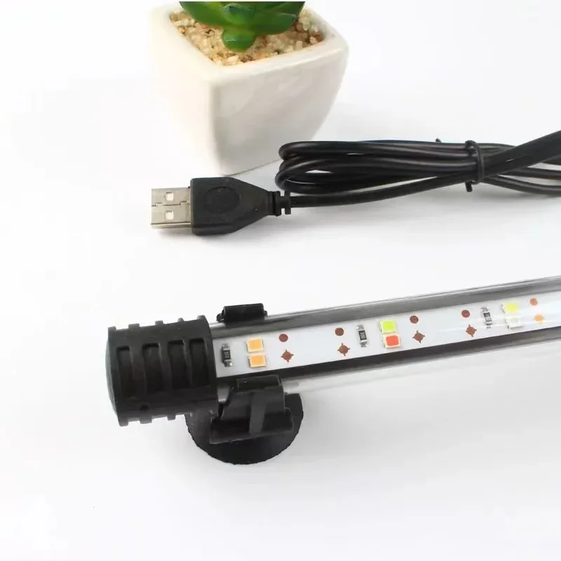 Iluminación LED sumergible para acuario, lámpara de estado de ánimo impermeable por USB, accesorios de luz decorativa para cultivo de plantas,