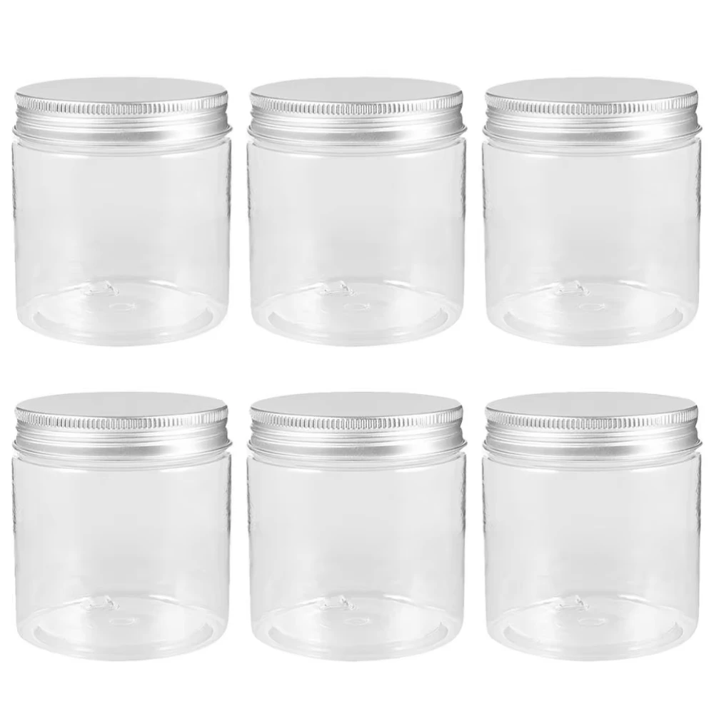 6 unids/lote 80ml frascos de crema con tapa de aluminio Mini frascos de plástico frascos de plástico para el hogar frascos de plástico portátiles tarro de plástico con tapas