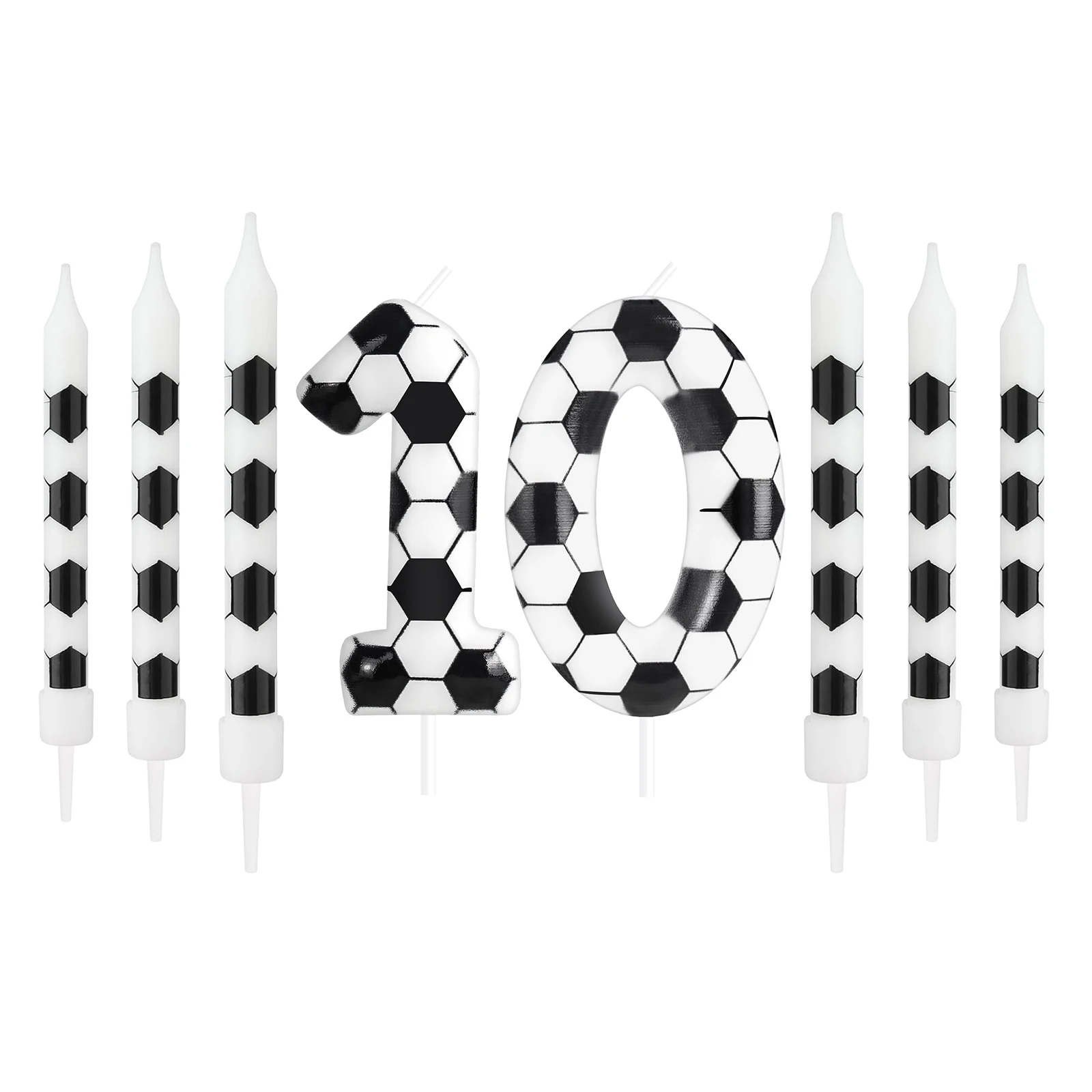7 Stück Geburtstagskerzen, Fußball-Sport-Thema, Partydekoration, Geburtstagskuchenkerzen für Jungen, Mädchen, Kinder, Partyzubehör – Detail 17