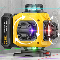 3D/4D Laser Level 12/16 Lines 4 Colors 360 Degree Horizontal Vertical Cross Lines With Remote Control Power Display Laser Levels
