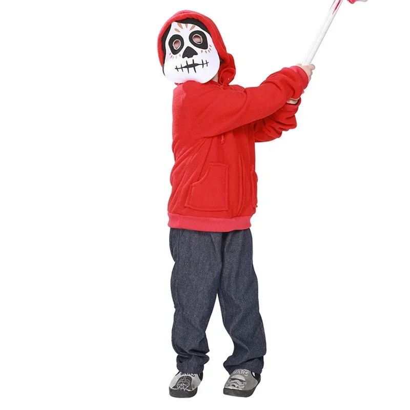 Unisex boys skull jacket pants mask set Halloween costume Coco Miguel costume for kids