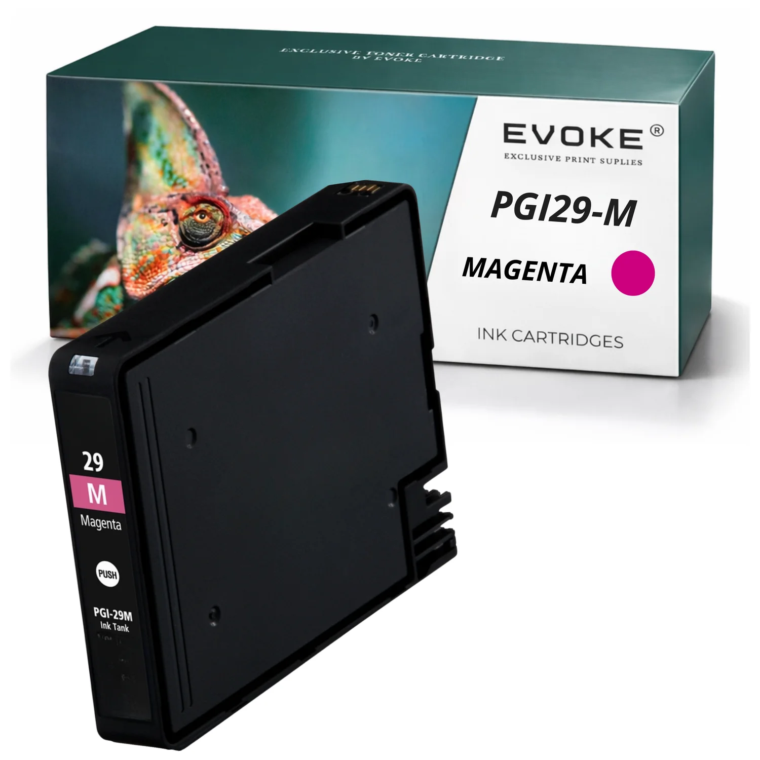 Evoke Compatibele Inkt voor Canon Pgi-29 Pgi29 4874B001 Magenta Pixma Pro-1
