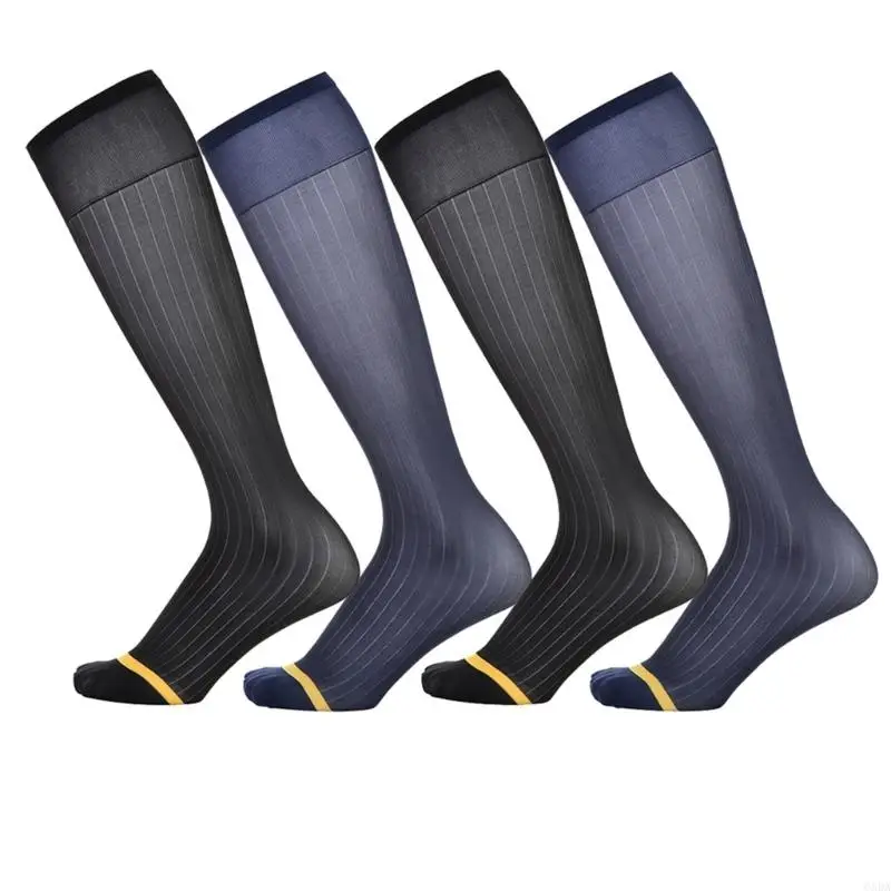 الجوارب الشفافة للرجال ركبة الجوارب عالية الفستان نايلون فوق الجوارب اللباس 6xda #1