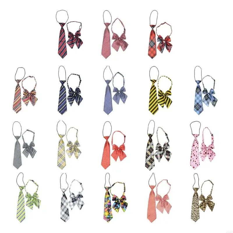 270D Women Bowknot Ties Knot Neck Tie for Uniform Necktie Suits Sweet Simple Lazy Person Student Boys Elegant Tie