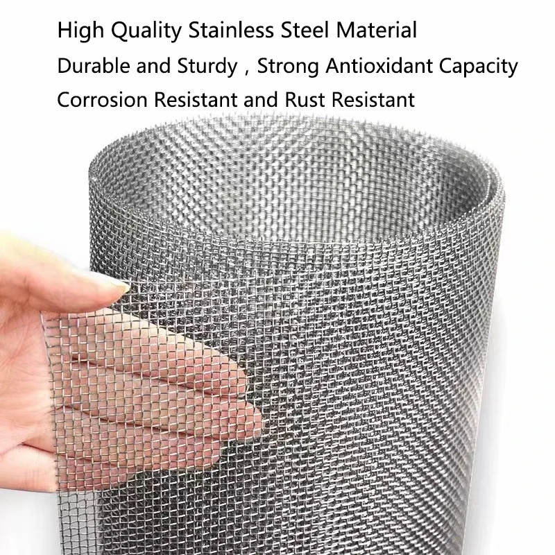 Stainless steel filter screen 10/20 Mesh Woven Wire Screening Filter Sheet Aquarium Fish Tank Decoration Plants Moss Net 2/5Pcs