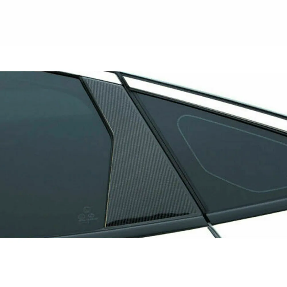 Carbon Fiber Vinyl Door Pillar Trim for Honda Civic 10th Generation Sedan 2016 2019 for Window Cover Exterior Styling Kit