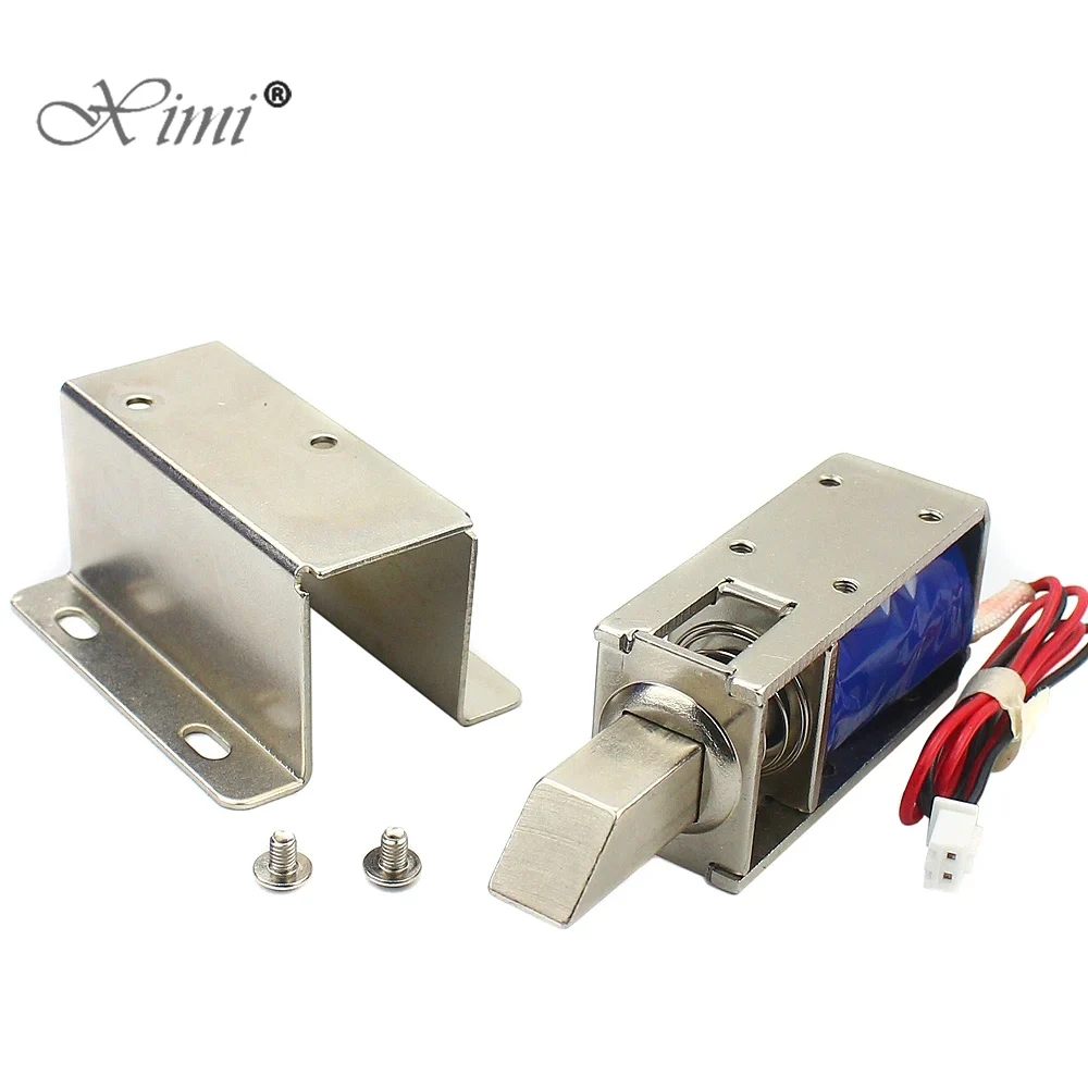 DC12V Electric Control Lock Small Electronic Lock Mini Electric Bolt Lock Solenoid Door Lock Stroke 12mm Mortise Lock