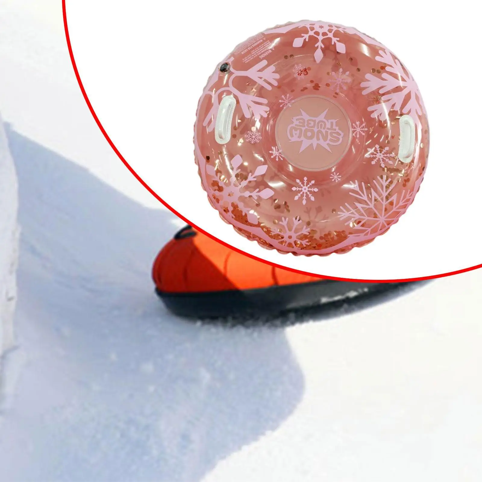 

Inflatable Snow Tube Cute Accessories Winter Snow Sledding Toy for New Year