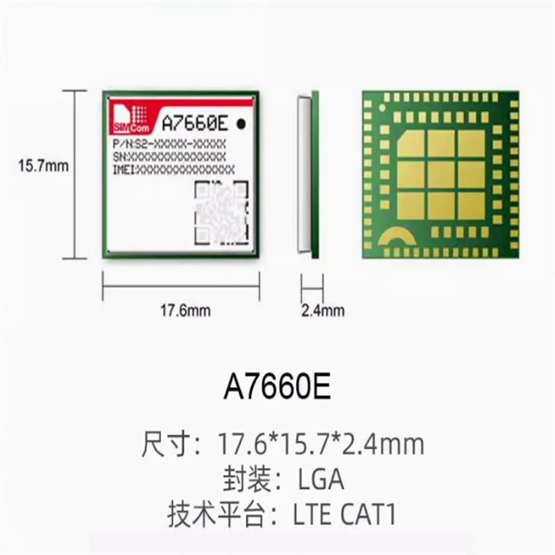 SIMCOM-LTE Cat1 Módulo De Comunicação, Suporta Compatível Com Voz, Cat1, A7660E, SIM800C