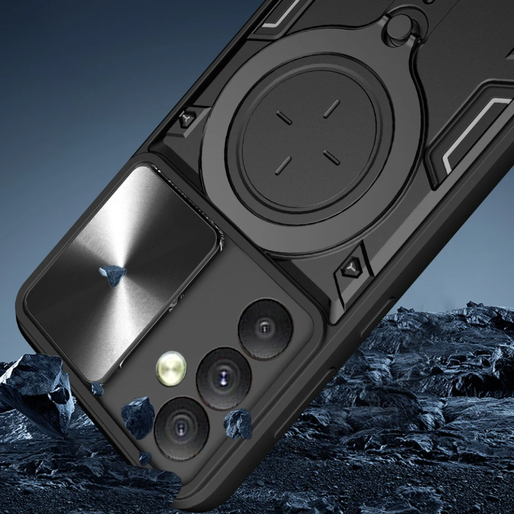 For Samsung Galaxy S24 Plus Case Slide Camera Lens for Galaxy S24 S23 Plus Ultra Shell Bumpers Armor Ring Shock Protection Cover