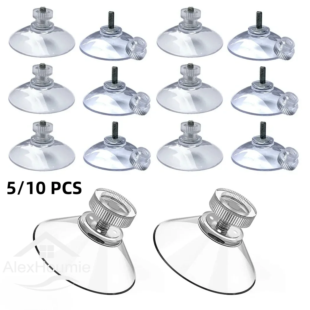 5/10 sztuk przyssawki ze śrubą 25/32/41/53mm plastikowy uchwyt na przyssawkę przyssawka z PVC z nakrętką śrubową do okna łazienki osłona samochodu
