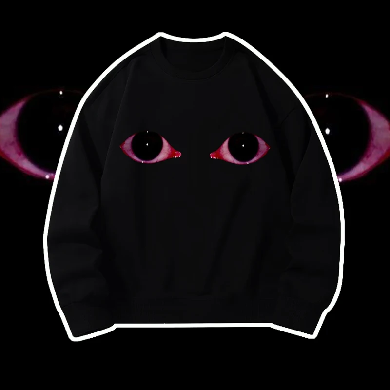 

Мужские и женские свитшоты без капюшона с круглым вырезом и индивидуальным дизайном в стиле панк, с ужасными принтами, K-pop, хип-хоп, Y2K, коллекция осень-зима 2025