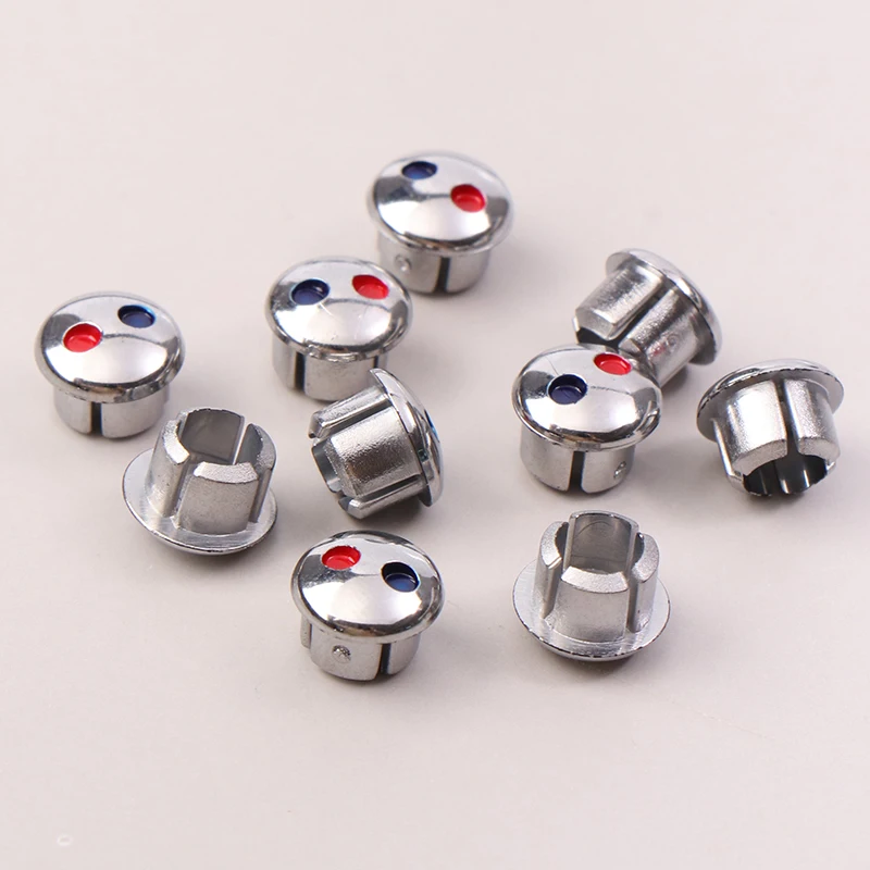 10pcs Faucet Handle Hot Cold Water Sign Red Blue Label Decoration Cover Kitchen Bathroom Mixer Tap Indicate For Faucet Handles