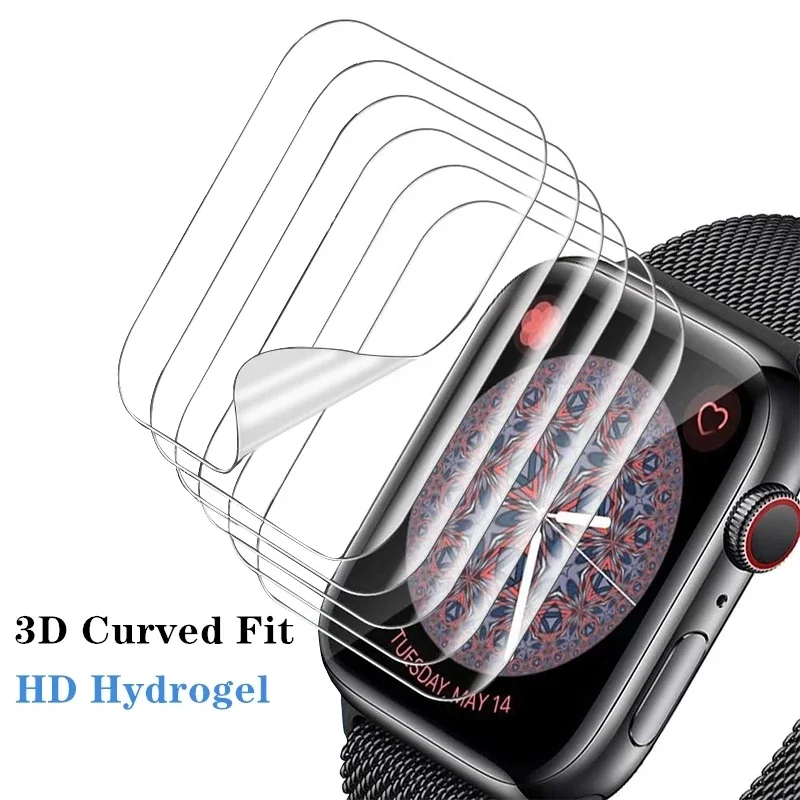 Displayschutzfolie für Apple Watch 44mm 40mm 45mm 41mm 38mm 42mm iWatch 6 SE 5 4 HD-FILM Glas-Schutzfolie für Apple Watch Series 7 8