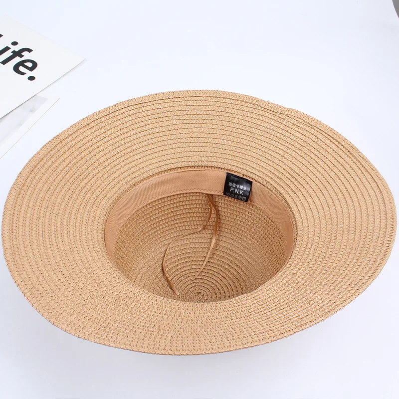 Summer ladies female Holiday beach visor cap Outdoor women casual foldable ribbon straw hat Sun hats