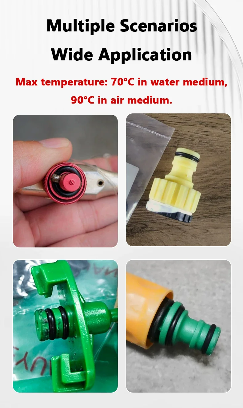 O Ring CS 5mm Rubber Oring Sealing Washer NBR O-ring Plumbing Gasket Oil Resistant High Temperature Ring OD 18-350mm