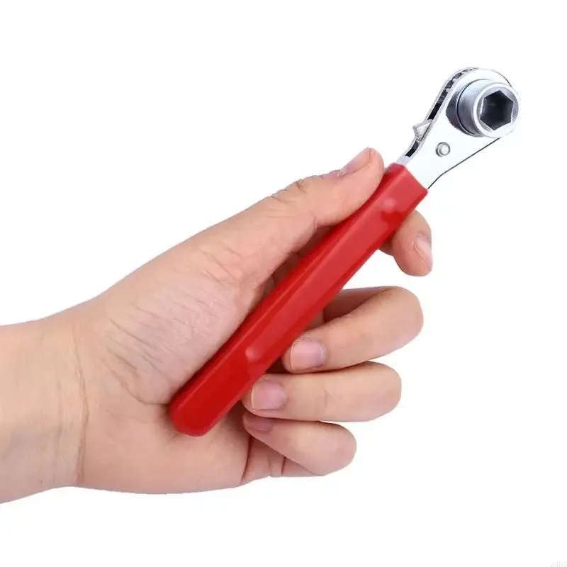 Double Size Ratcheting Battery Wrenches 5/16in 10mm Socket For Hard To Reach Vehicle Terminals Nonslip Handle