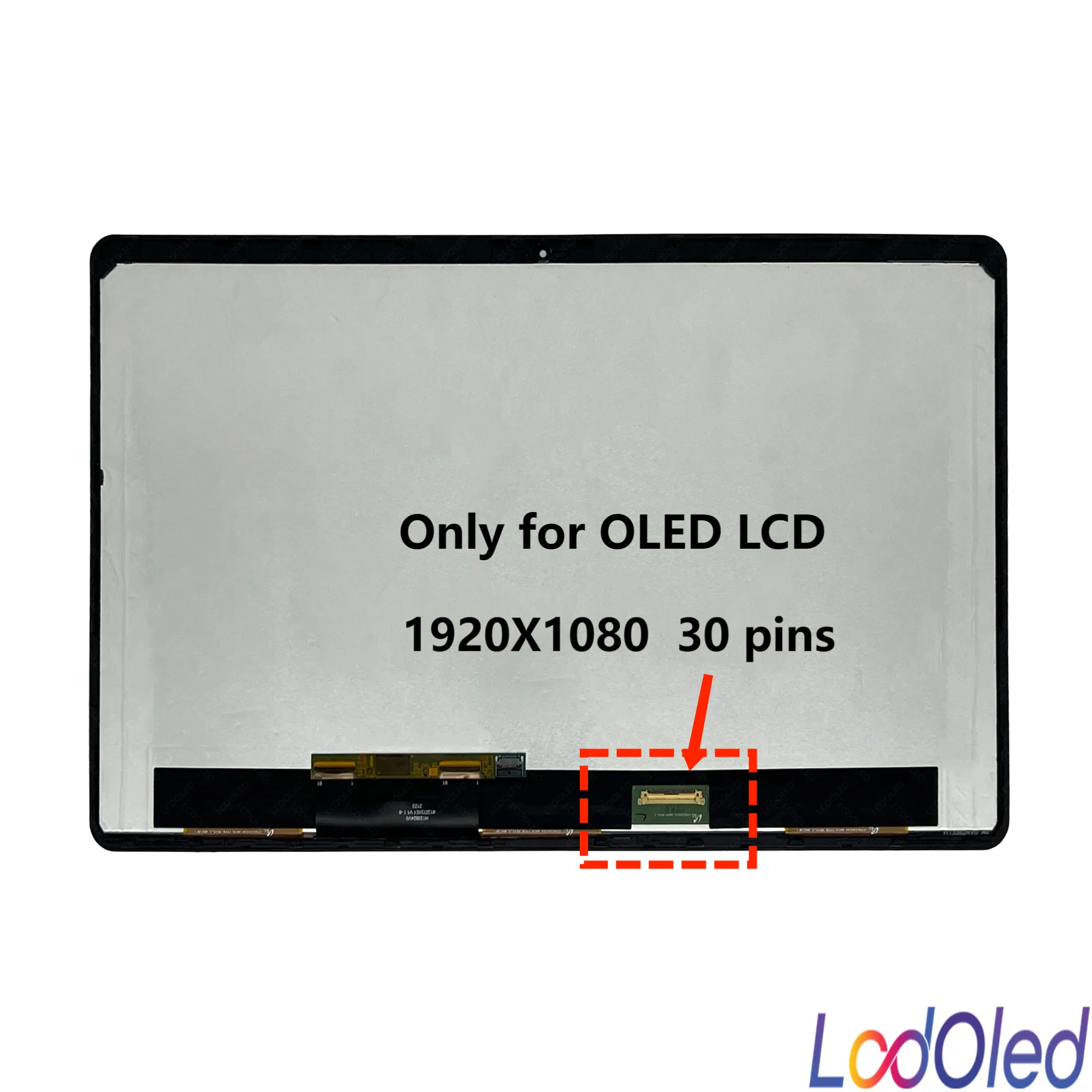 Imagem -02 - Oled Lcd Touch Screen Display Digitador Assembly para Lenovo ip Duet Chromebook 13q7c6 82qs001hus 2023 1920x1080 30 Pinos 133