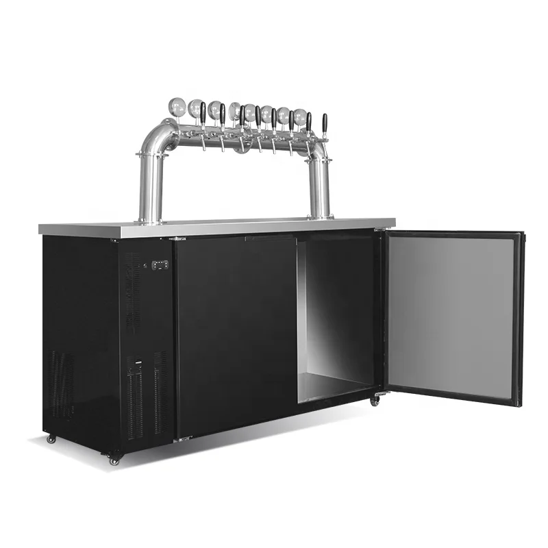 

air-cooled automatic craft beer sales brewing equipment 2-in-1 commercial beer machine draft beer refrigerator