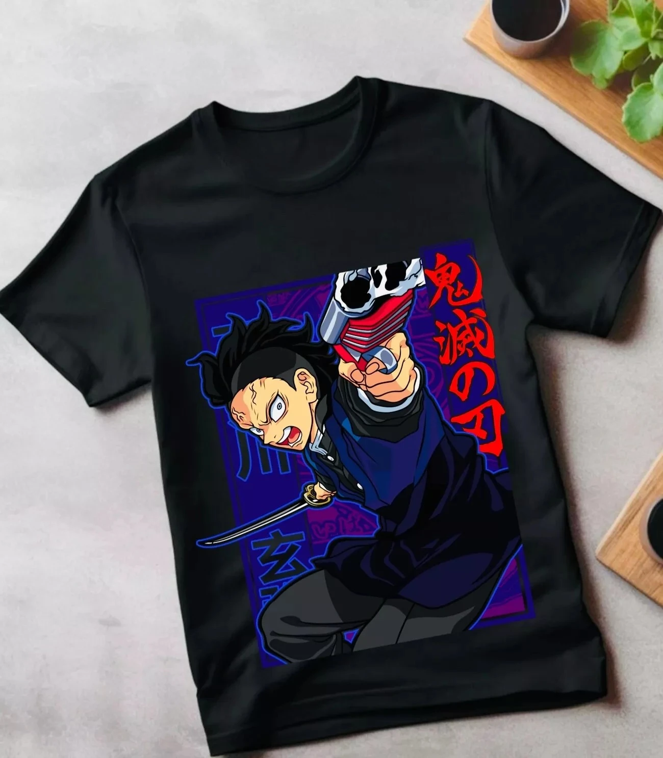 

Футболка Genya Shinazugawa Kimetsu No Yaiba Demon Killer Tanjiro, футболка всех размеров, новая летняя мужская и женская уличная одежда