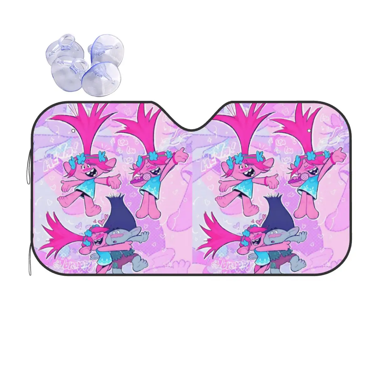 

Пользовательские обои для троллей, мультяшный солнцезащитный козырек на лобовое стекло, складной светоотражающий солнцезащитный козырек на переднее окно, козырек