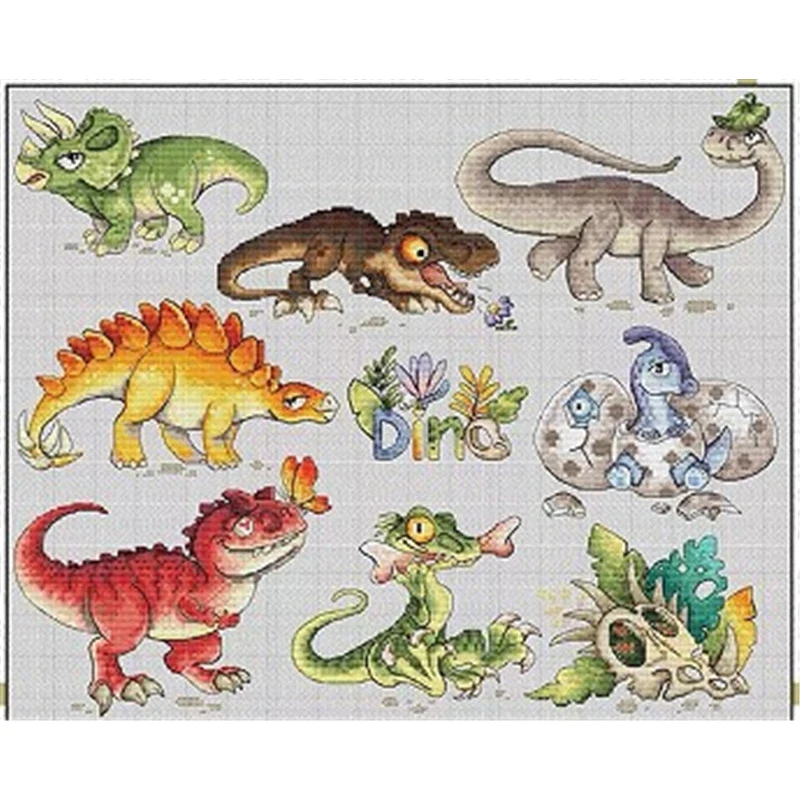 

ZZ6359 Cross Stitch Set Cross-stitch Kit Embroidery Needlework Craft Package Cotton Fabric Floss Homfun Painting Animal Crossing