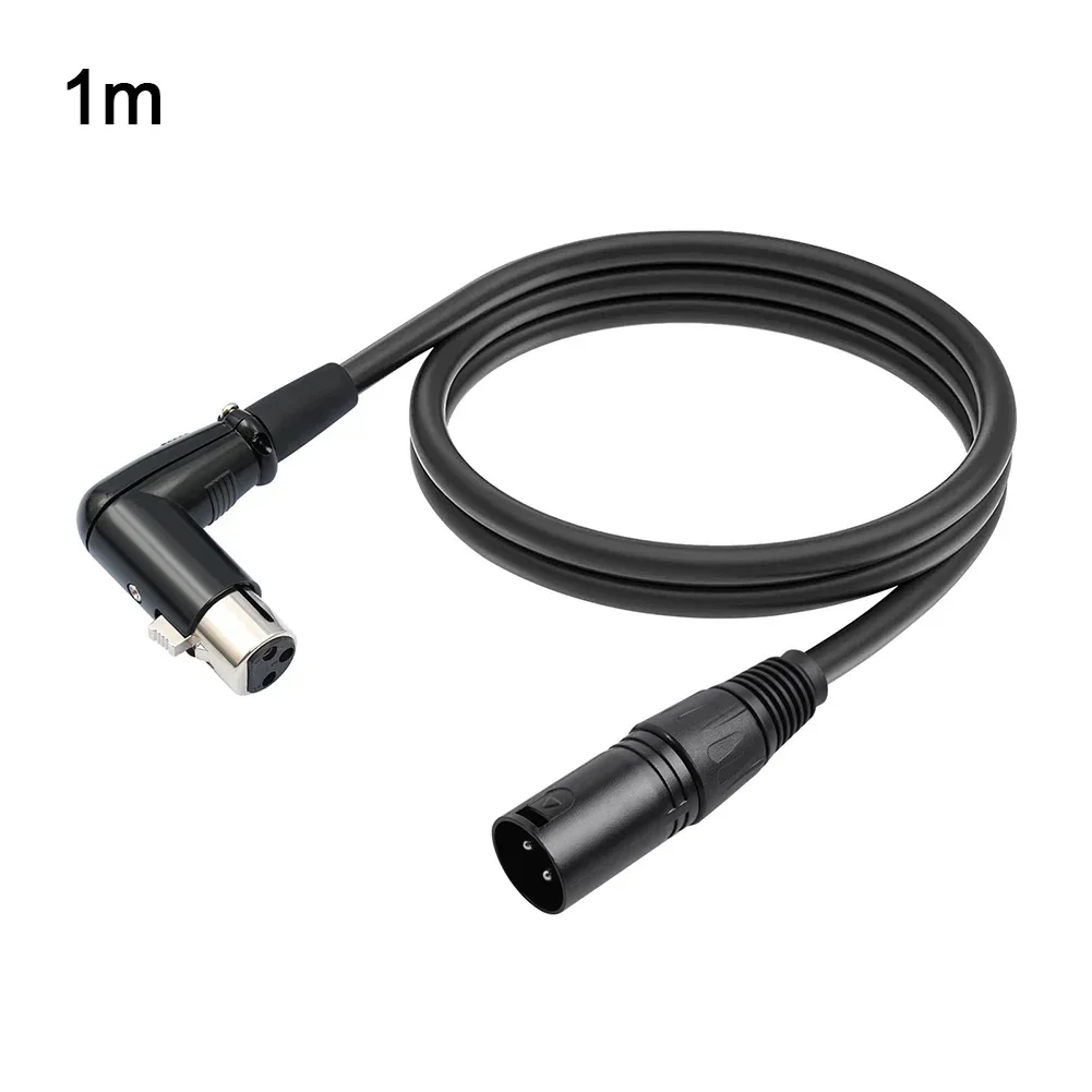 3-Pin XLR Adapter 300CM 90 Degree XLR Cable Pure Copper Wire Secure Grip Aluminum Foil Shielding Recording Studio