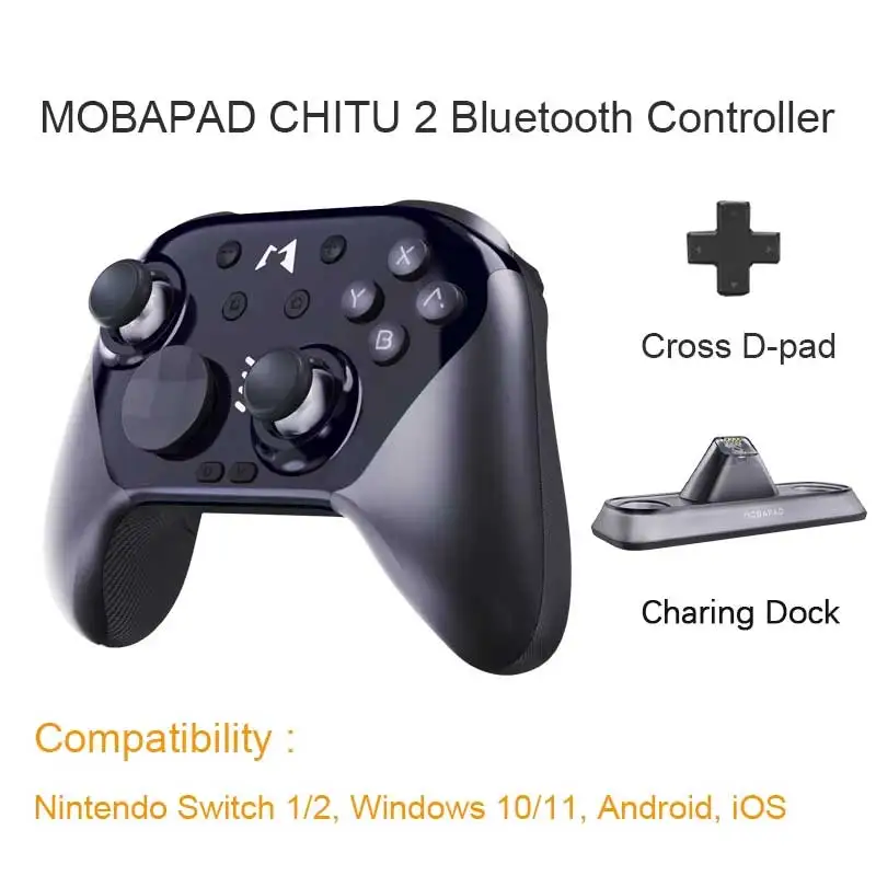 MOBAPAD CHITU 2 HD mechanische gamecontroller voor Nintendo Switch 1/2, PC, Android, iOS met TMR Glide Sticks Gamepad
