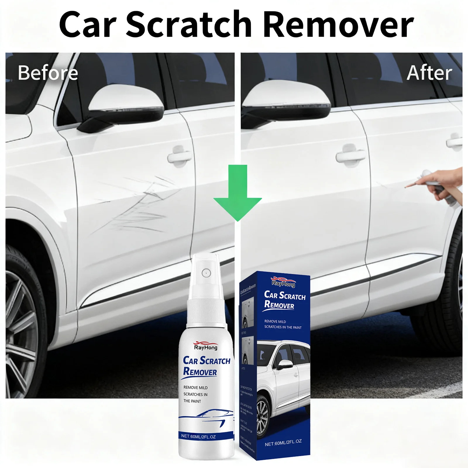 

Спрей для ремонта автомобильных царапин, средство для удаления царапин и вихревых меток, универсальная жидкость для полировки прозрачного покрытия для всех автомобильных цветов, спрей для детализации