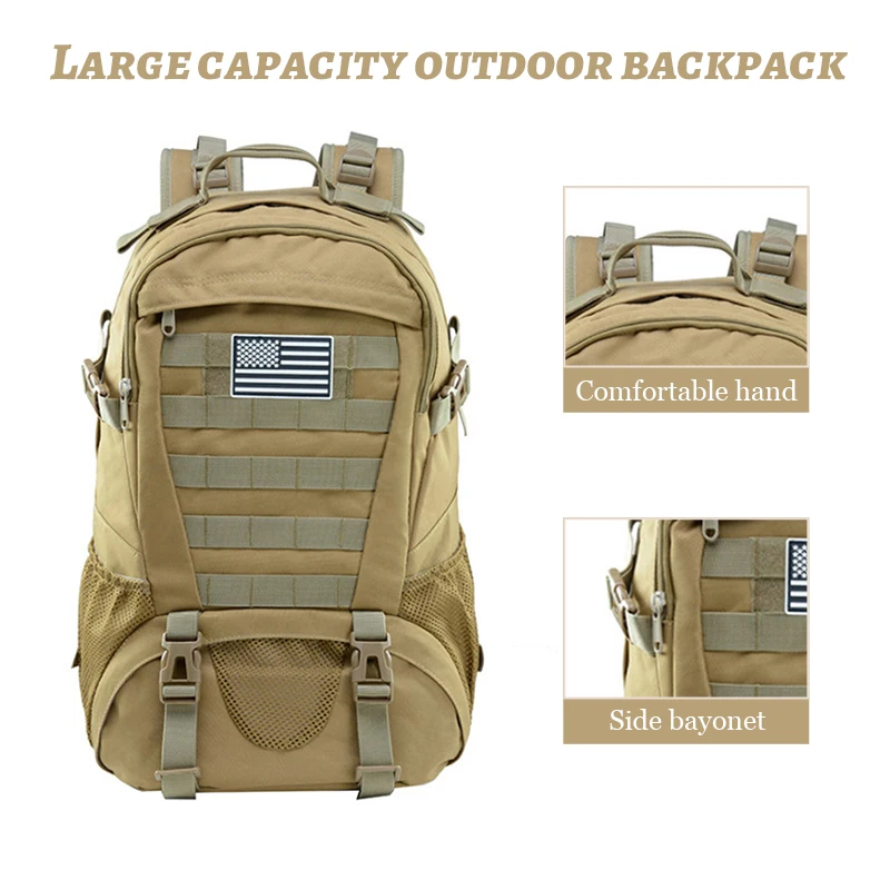 40L Strategic Backpack Men  Rucksack 3P Outdoor Travel Hiking Rucksacks Camping Trekking Bags Camouflage backpack