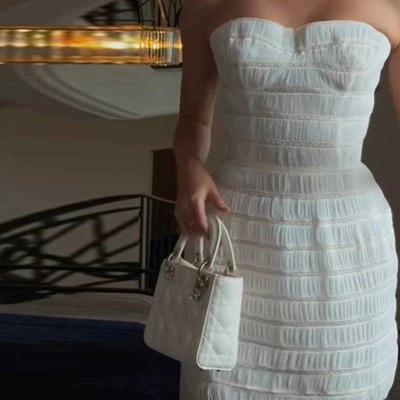 

Strapless Bodycon Mini Dress Striped Tight Short Dress Sleeveless Sexy Party Club Dress Women Casual Summer Tube Top Vestidos