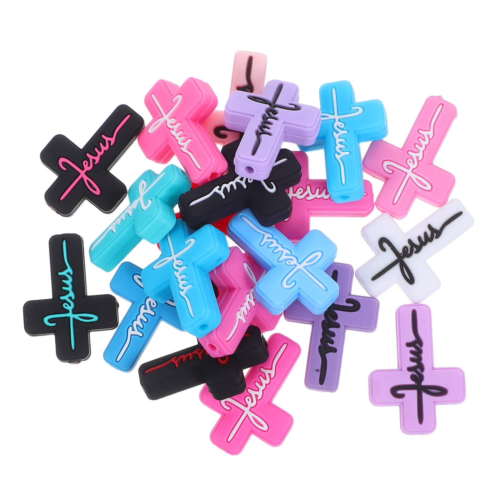 

20 Pcs 's Accessories Craft Spacer Beads for Jewelry Cross Handicraft Work