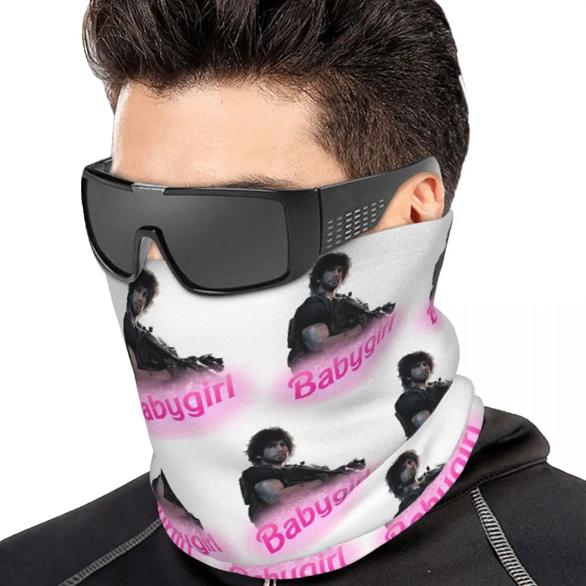Carlos Oliveira Babygirl Multifunctional Elastic Neck Gaiter Wind Proof Face Cover Bandana Unisex for Cycling Climbing Fishing
