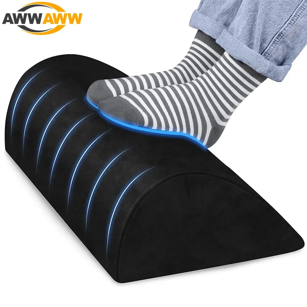 Memory Foam Foot Rest for Under Desk at Work,Office Desk Accessories,Foot Stool for Office,Car,Home to Foot Support Relax Ankles