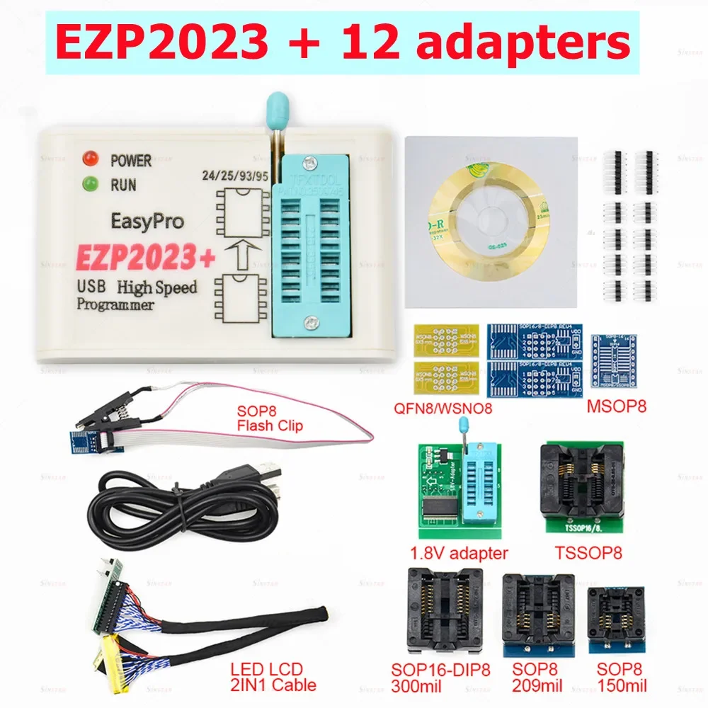 100% Original EZP2023 High-speed USB SPI Programmer EZP 2023 Support 24 25 93 95 EEPROM 25 Flash BIOS Chip Better Than EZP2019