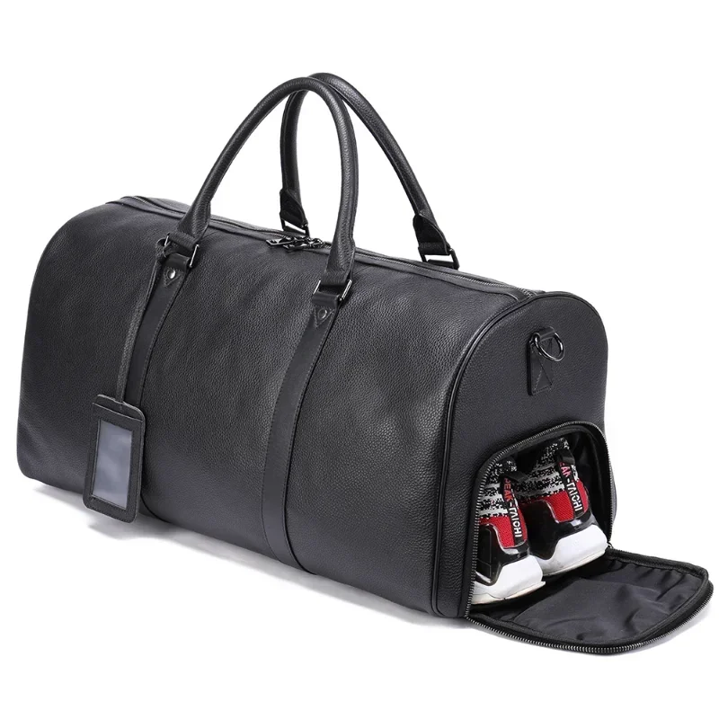 New Arrival Genuine Leather Men Casual Waterproof Large Capacity Luggage Travel Bag For Men