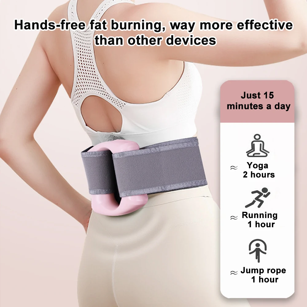 Electric Body Fascia Ring Fitness Massage Ring Vibration Body Shaping Massager Abdomen Belly Waist Deep Tissue Massage Device