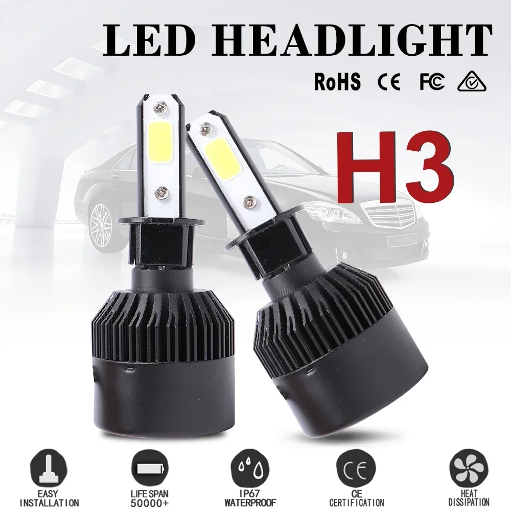 

H3 LED Headlight Bulbs Canbus 881 H1 9003 H4 HB2 HB4 9006 H8 H11 H7 H1 H3 H27 5202 HB4 9005 HB3 880 h9 LED DRL Fog Lamp Lights