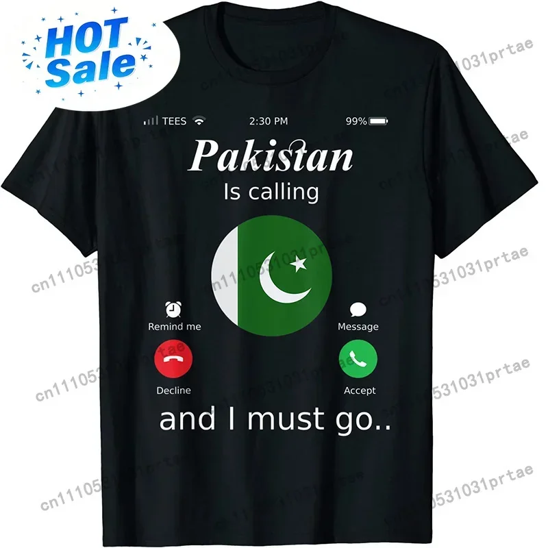 2026 New Pakistan Flag Emblem Men's Peace And Love Theme Short T-shirt Fashion Clothing Women Harajuku t-shirt beachwear