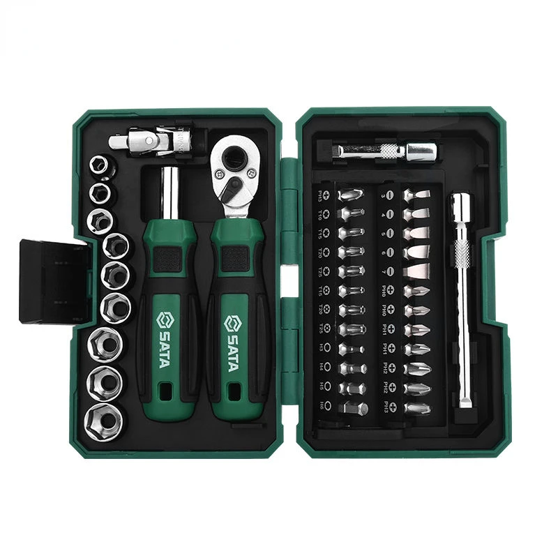 Xiaomi Sata Car Repair Socket Wrench Set 6.3mm Full Set Tool Universal Key Spanner Ratchet Socket Spanner batch Head Accessories