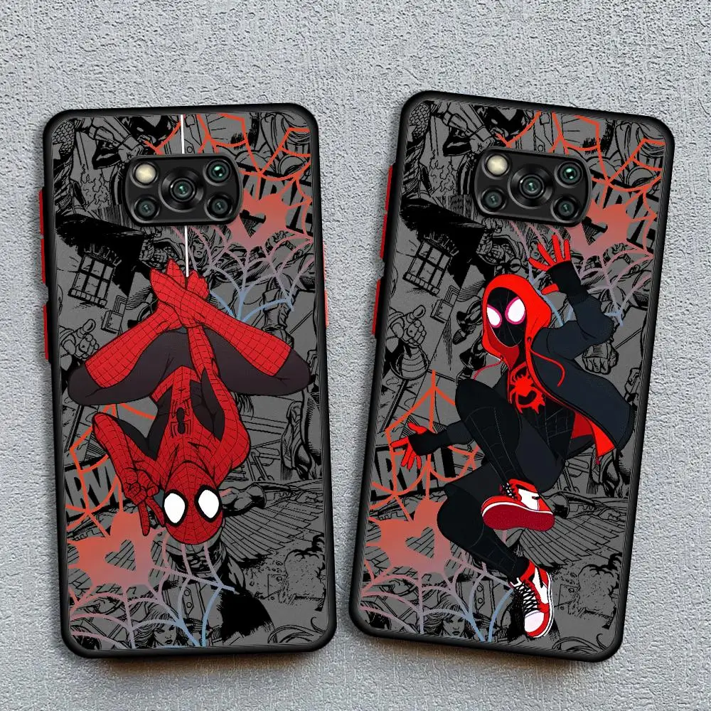 Marvel Spiderman Fashion Art Phone Case for Xiaomi Poco X3 NFC X3 Pro F3 M5 M5s X4Pro 5G X4 GT C40 X5Pro 5G Cover