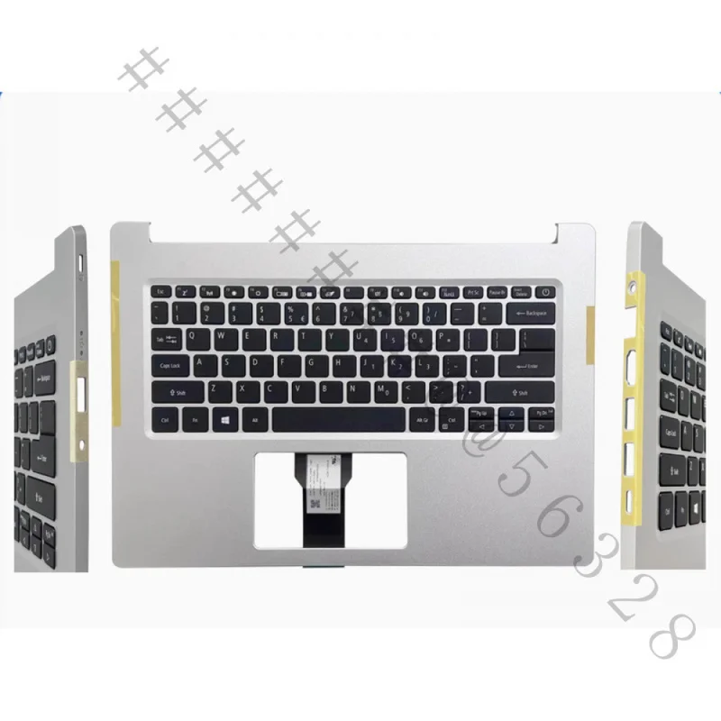 W+US Layout Palmrest With Built-in Keyboard For Acer A514-53 53G A514-52 52G A514-33 N19H2 Laptop C Shell Replacement