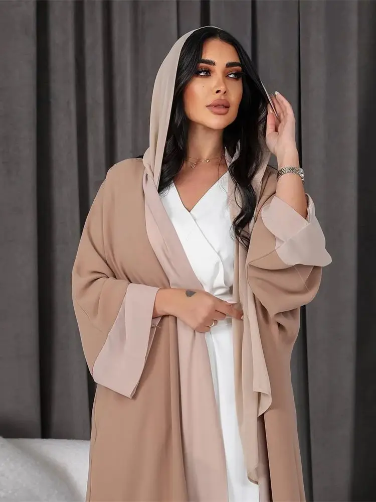 Szyfonowe otwarte kimono Abaya Dubai Luxury 2024 Summer Turkey Muslim Kaftan Modest Dress Islam Kebaya For Women Robe Femme Musulmane